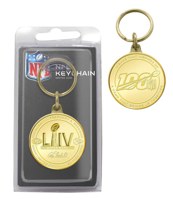 Kansas City Chiefs vs San Francisco 49ers Super Bowl LIV 54 Bronze Dueling Flip Coin Keychain