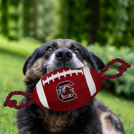 South Carolina Gamecocks Nylon Football Dog Toy Pets First - 757 Sports Collectibles