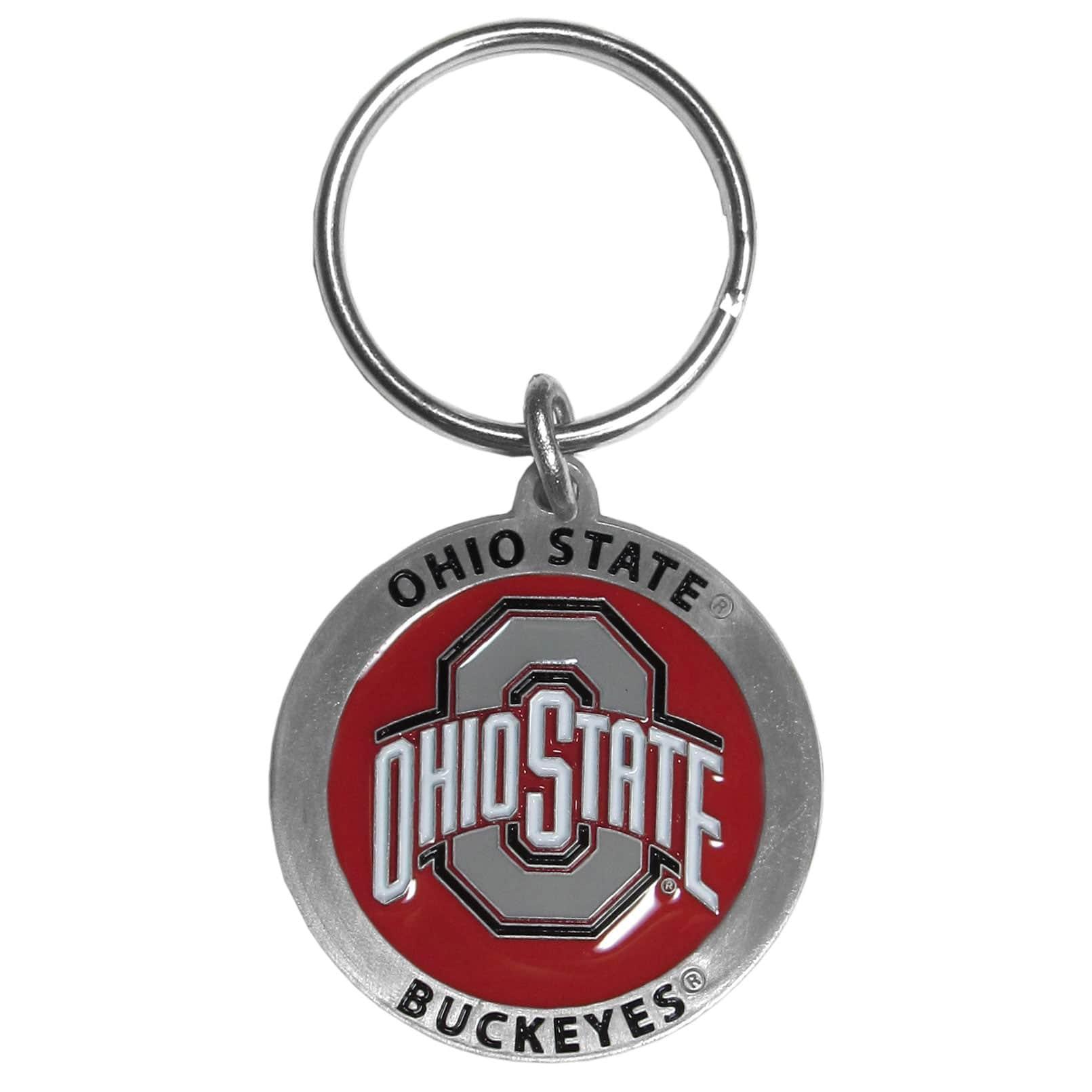 Ohio St. Buckeyes Carved Metal Key Chain (SSKG) - 757 Sports Collectibles