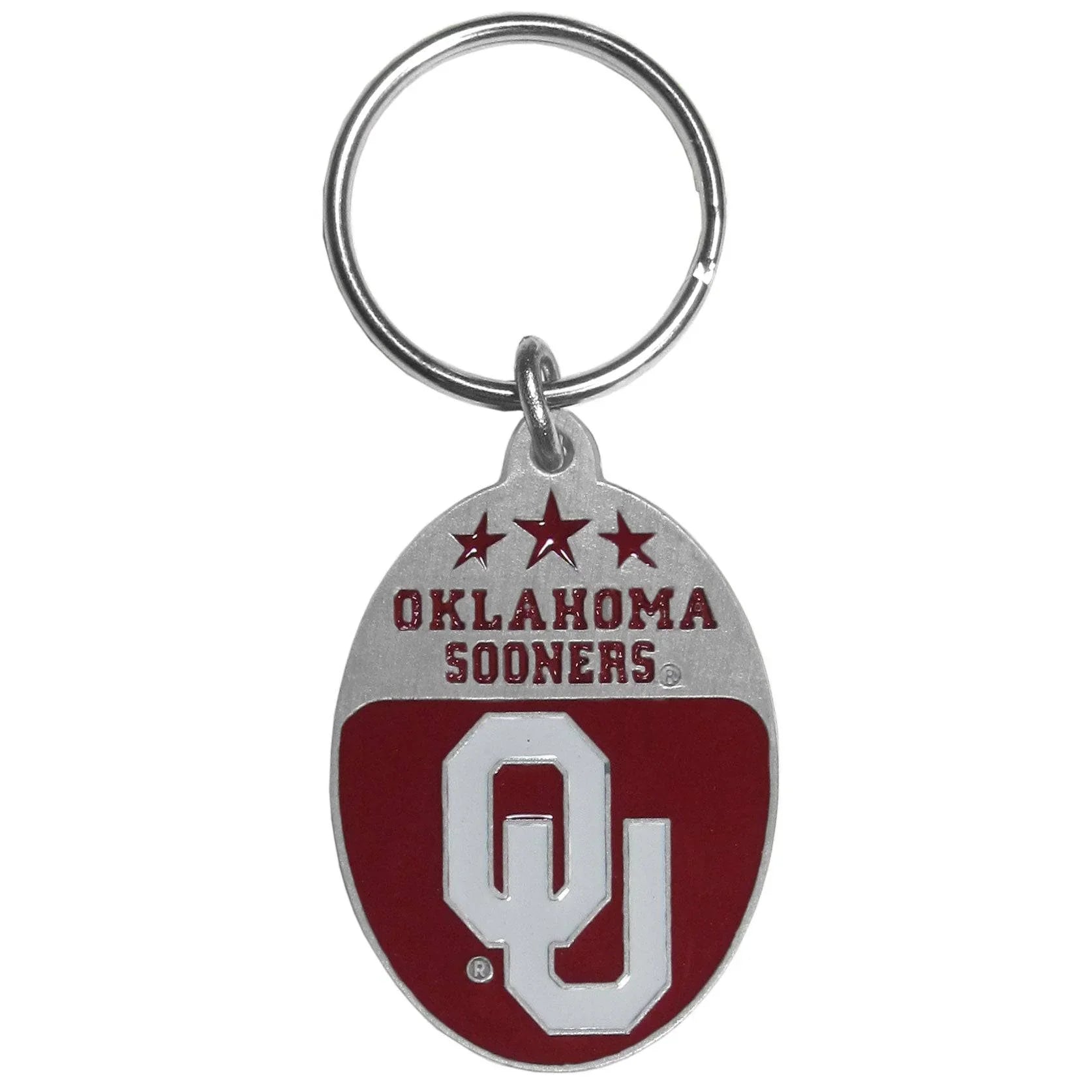 Oklahoma Sooners Carved Metal Key Chain (SSKG) - 757 Sports Collectibles