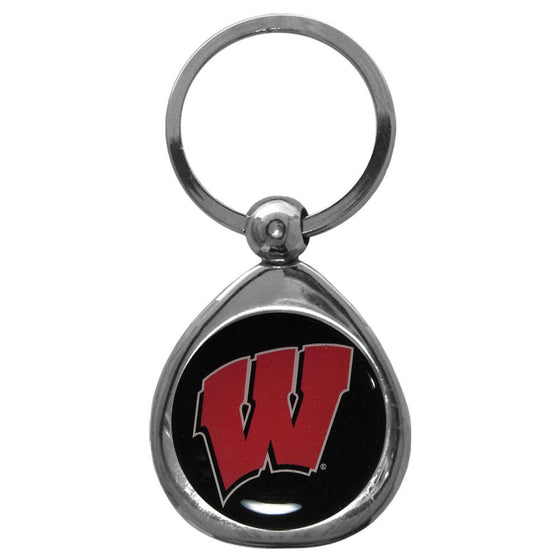 Wisconsin Badgers Chrome Key Chain (SSKG) - 757 Sports Collectibles