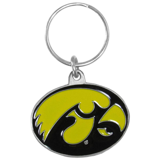 Iowa Hawkeyes Carved Metal Key Chain (SSKG) - 757 Sports Collectibles
