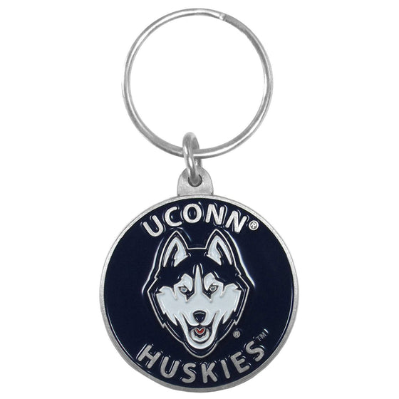 UCONN Huskies Carved Metal Key Chain (SSKG) - 757 Sports Collectibles