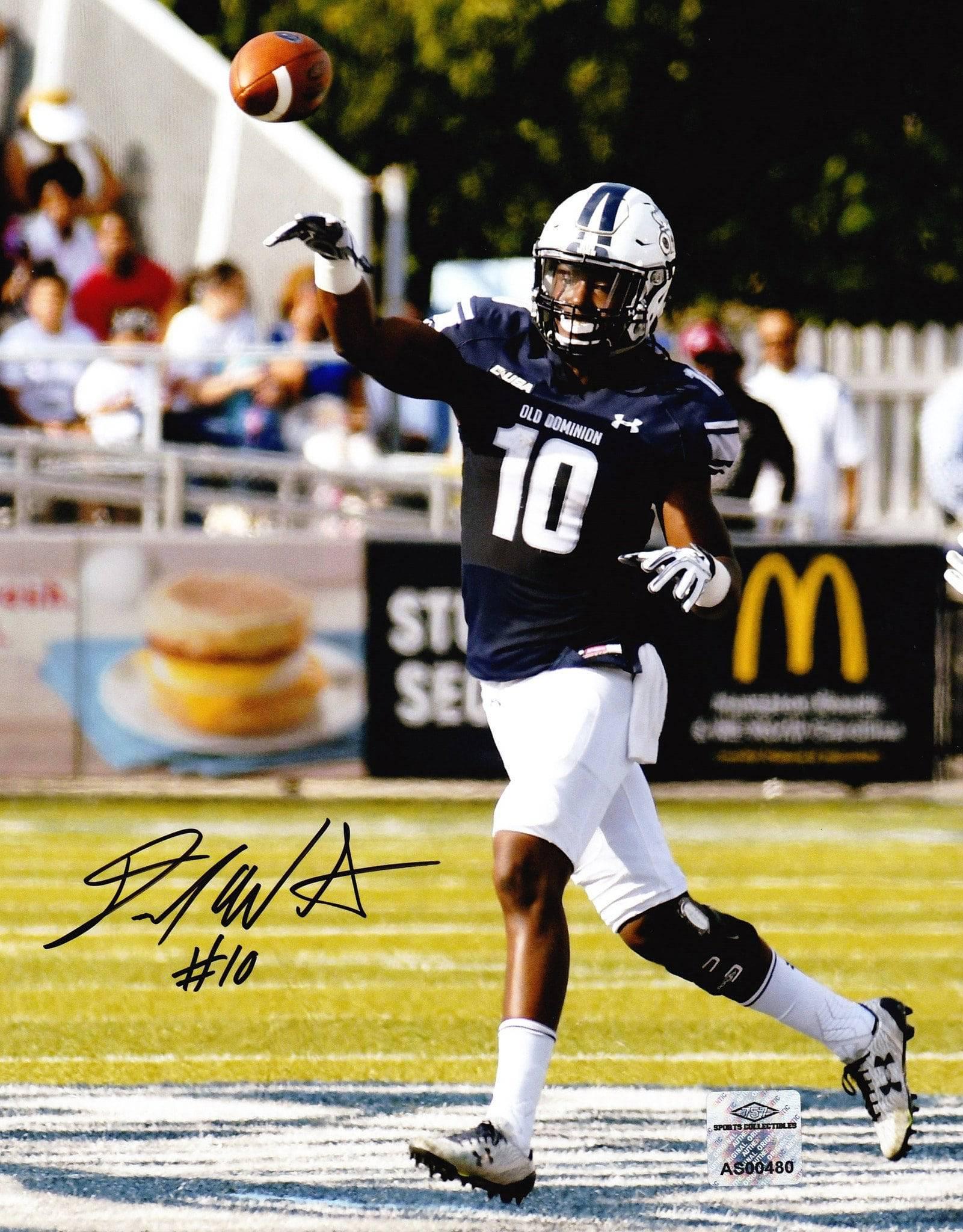 Old Dominion ODU Monarchs David Washigton Signed Autographed 8x10 Photo 'Throw' (JSA PSA Pass) 757 COA - 757 Sports Collectibles