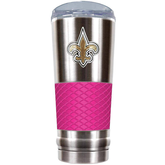 The "Draft" "Yeti Like" 24 oz Vacuum Insulated Stainless Steel Beverage Cup - New Orleans Saints (Pink) - 757 Sports Collectibles