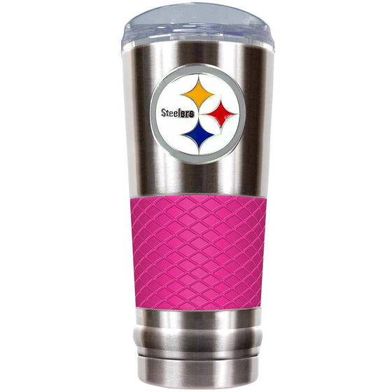The "Draft" "Yeti Like" 24 oz Vacuum Insulated Stainless Steel Beverage Cup - Pittsburgh Penguins (Pink) - 757 Sports Collectibles