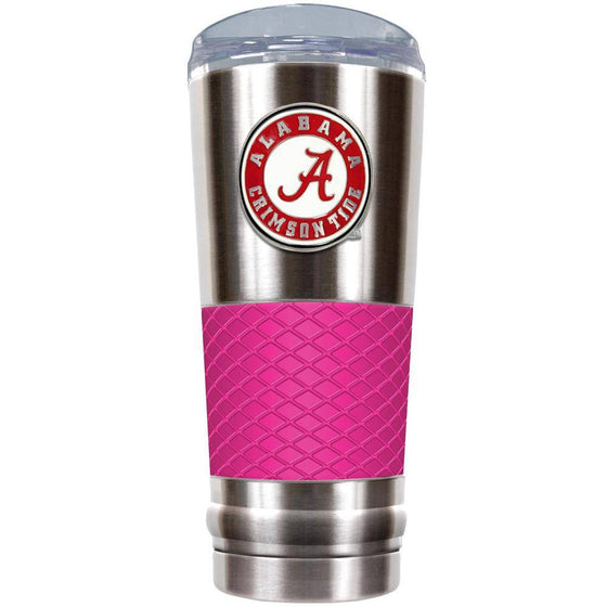 The "Draft" "Yeti Like" 24 oz Vacuum Insulated Stainless Steel Beverage Cup - Alabama Crimson Tide (Pink) - 757 Sports Collectibles