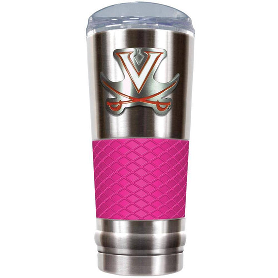The "Draft" "Yeti Like" 24 oz Vacuum Insulated Stainless Steel Beverage Cup - Virginia UVA Cavaliers (Pink) - 757 Sports Collectibles