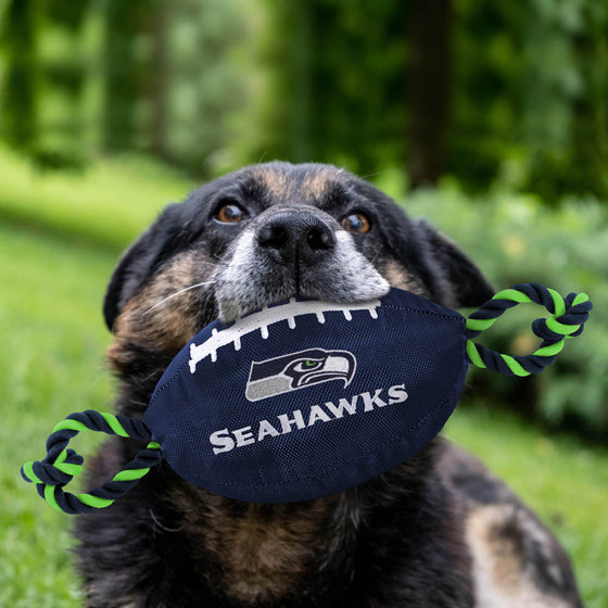 NFL Seattle Seahawks Nylon Football Toy Pets First - 757 Sports Collectibles