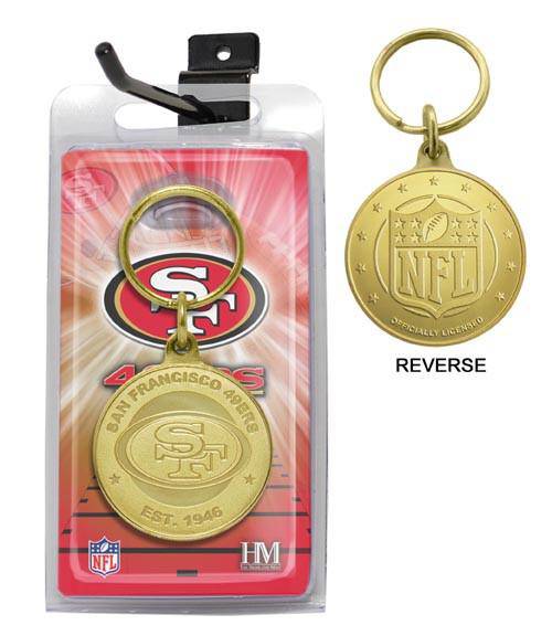 San Francisco 49ers Bronze Bullion Keychain (HM) - 757 Sports Collectibles