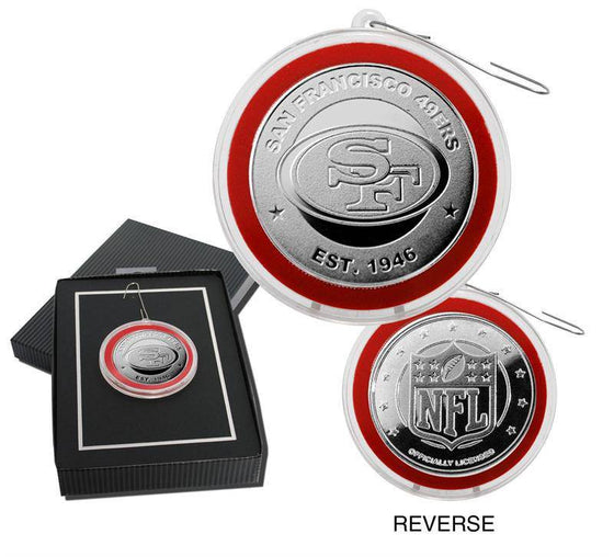 San Francisco 49ers  Silver Coin Ornament (HM) - 757 Sports Collectibles