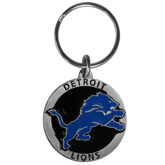 Detroit Lions Carved Metal Key Chain (SSKG) - 757 Sports Collectibles