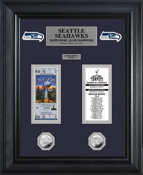 Seattle Seahawks Super Bowl Ticket and Game Coin Collectable (HM) - 757 Sports Collectibles