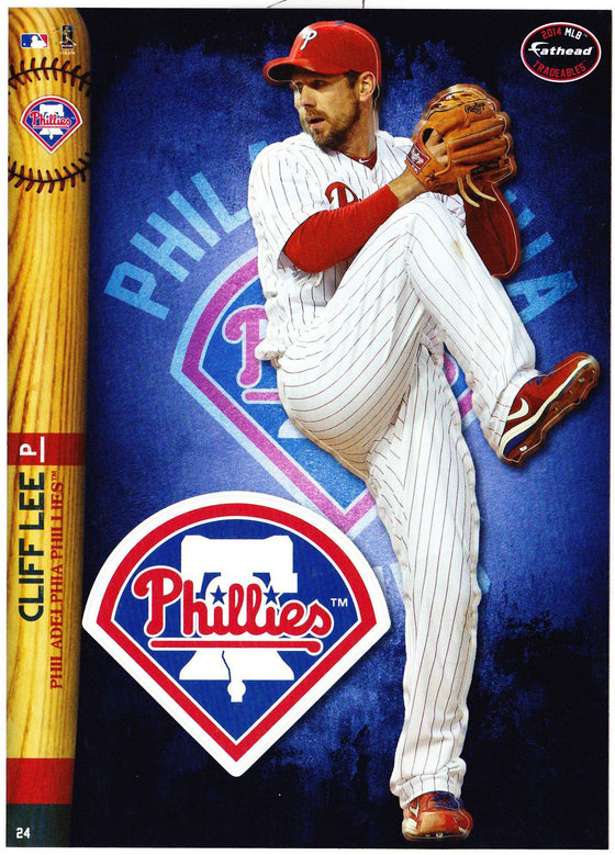 MLB Philadelphia Phillies Cliff Lee Fathead Tradeable Decal Sticker 5x7 - 757 Sports Collectibles