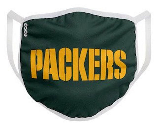 Green Bay Packers Script Logo Adult Face Mask - Face Covering