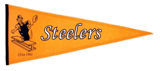 NFL Pittsburgh Steelers 32" Wool Embroidered Throwback Pennant - 757 Sports Collectibles