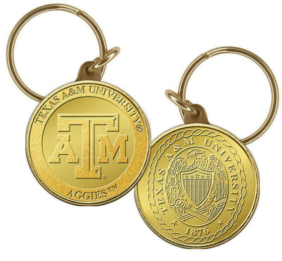 Texas A&M Aggies Texas A&M University Bronze Coin Keychain (HM) - 757 Sports Collectibles