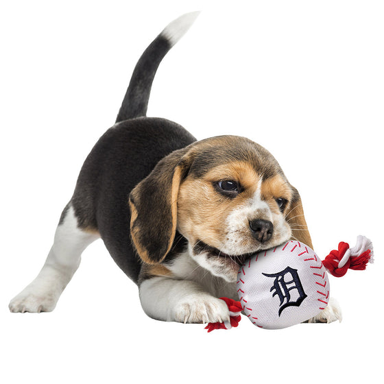 Detroit Tigers Baseball Toy - Nylon w/rope Pets First - 757 Sports Collectibles
