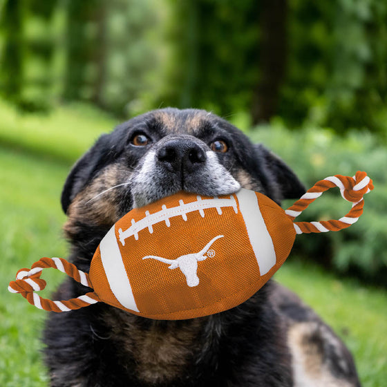 Texas Longhorns Nylon Football Dog Toy Pets First - 757 Sports Collectibles