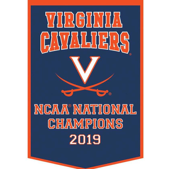 UVA Virginia Cavaliers 2019 NCAA Men's Basketball National Champions 24'' x 48'' Dynasty Banner, Virginia Cavaliers National Championship Gear, Virginia Cavaliers Champs Items, UVA Cavaliers Champ Products