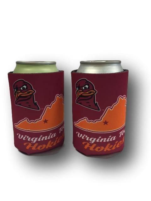 NCAA Virginia Tech VT Hokies "State" 2-Sided Neoprene Can Cooler Koozie - 757 Sports Collectibles