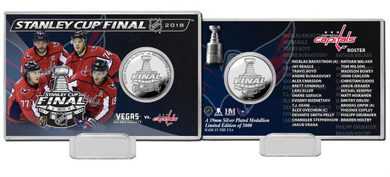 Washington Capitals 2018 Stanley Cup Final Dueling Silver Coin Card