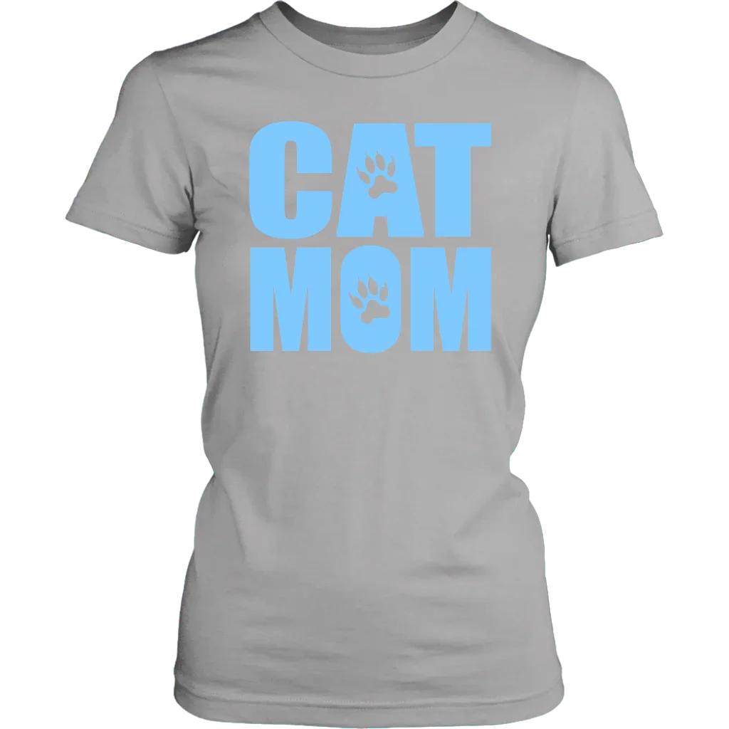 Cat Mom Womens Shirt - 100% Cotton - S - 2XL - 757 Sports Collectibles