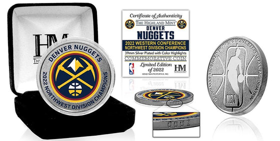 Denver Nuggets Northwest Division Champions Silver Color Coin