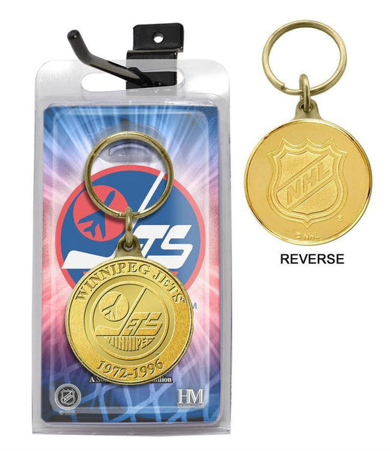 Winnipeg Jets Bronze Coin Keychain (HM) - 757 Sports Collectibles