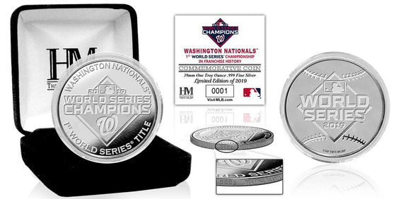 Washington Nationals 2019 World Series Champions 1oz Pure Silver Mint Coin