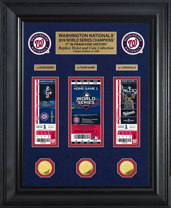 Washington Nationals 2019 World Series Champions Deluxe Gold Coin & Ticket Collection