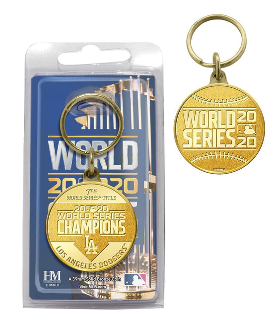 Los Angeles Dodgers 2020 World Series Champions Bronze Coin Keychain