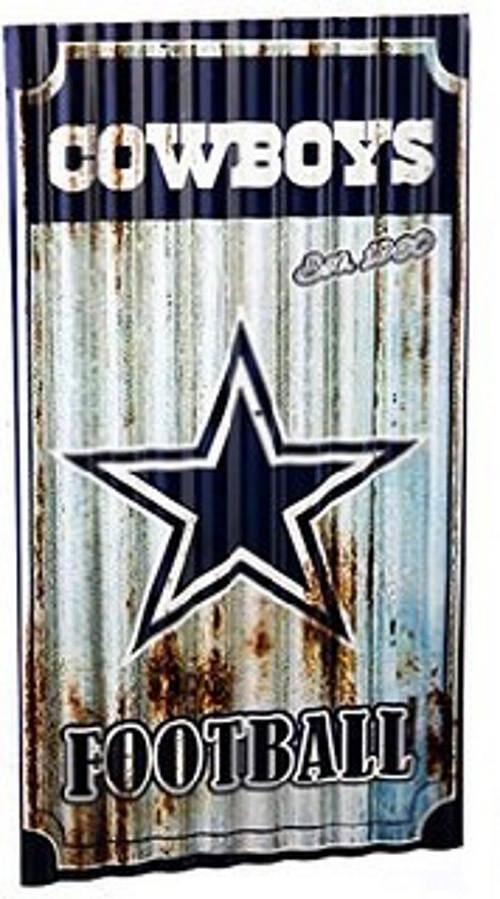 NFL Dallas Cowboys 21.5" X 12" Corrugated Metal Wall Art - 757 Sports Collectibles