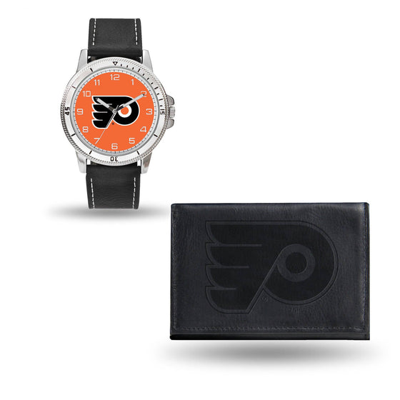 Philadelphia FLYERS BLACK WATCH AND WALLET (Rico) - 757 Sports Collectibles