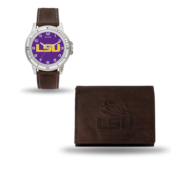 LSU BROWN WATCH AND WALLET (Rico) - 757 Sports Collectibles