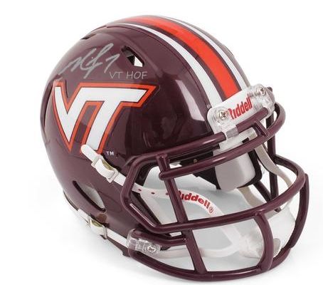 Michael Vick - Private Signing 6.17.2020 - Preorder - Virginia Tech Hokies Full Size Speed Replica Helmet 'VT HOF' Inscription - 757 COA