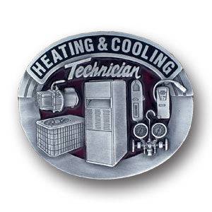 Heating & Cooling Technician Enameled Belt Buckle (SSKG) - 757 Sports Collectibles