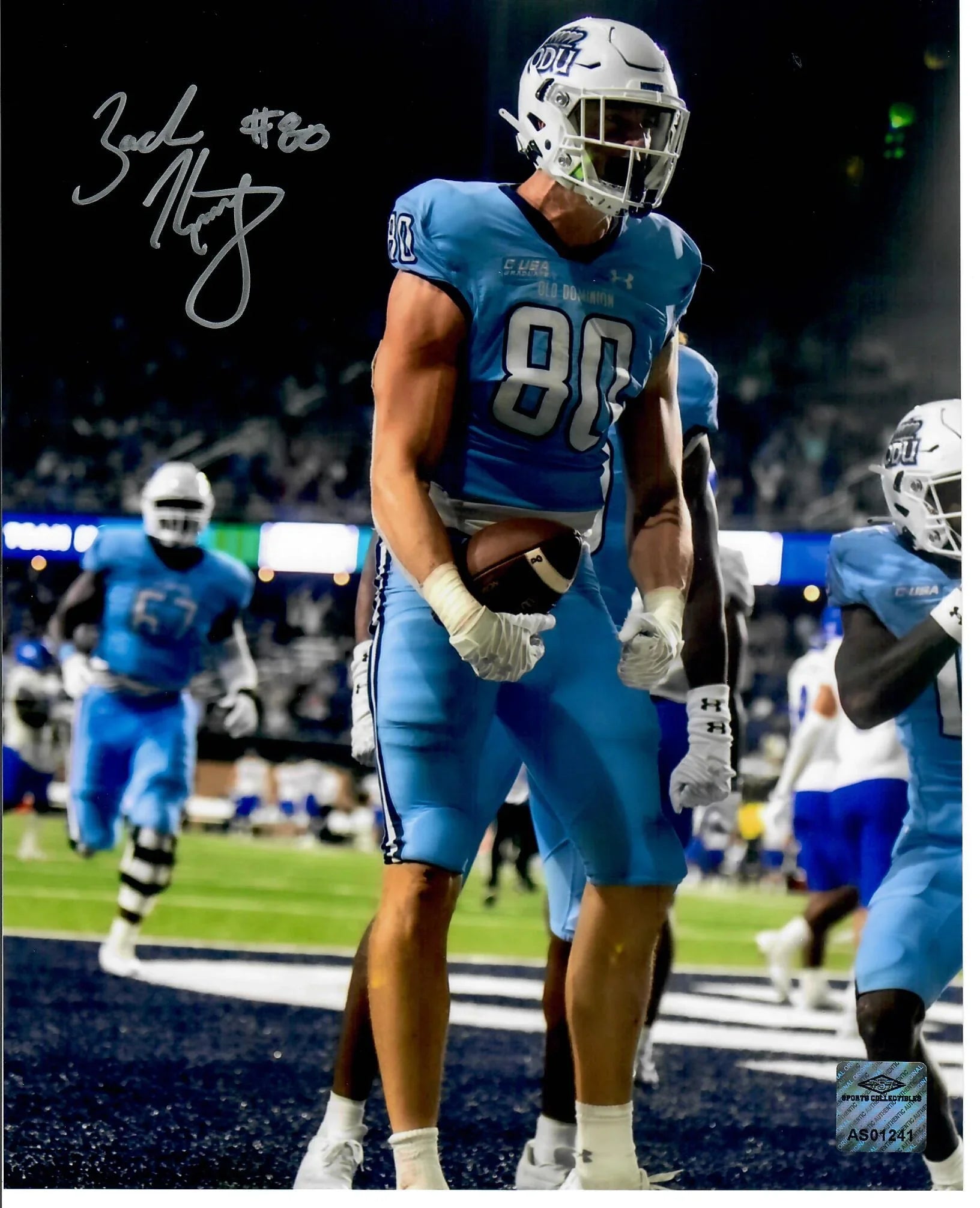 Old Dominion Monarchs Zack Kuntz Signed Autograph 8x10 Photo Vert - 757 W COA - 757 Sports Collectibles