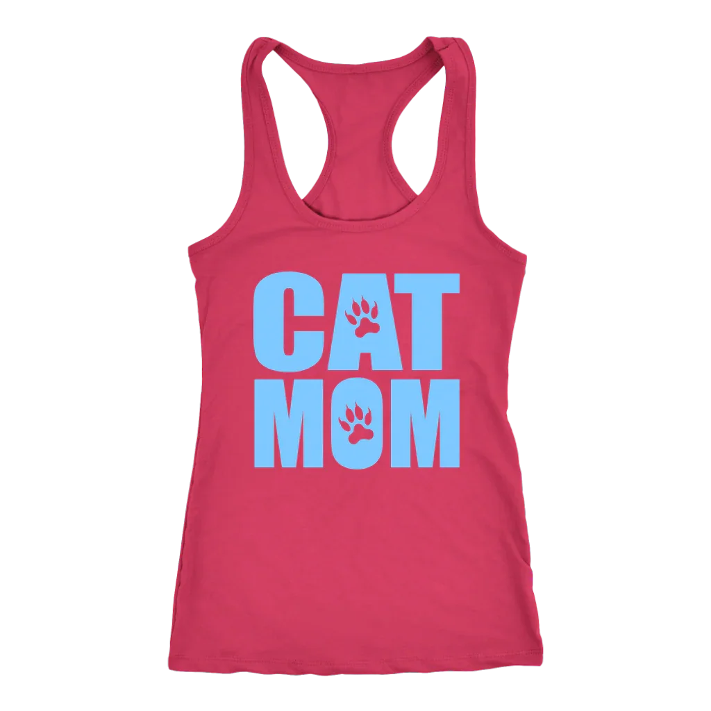 Cat Mom Womens Shirt - 100% Cotton - S - 2XL - 757 Sports Collectibles