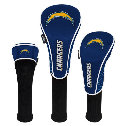 Los Angeles Chargers Headcovers - Set of 3 -  Driver, Fairway, Hybrid