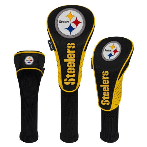 Pittsburgh Steelers Headcovers - Set of 3 -  Driver, Fairway, Hybrid