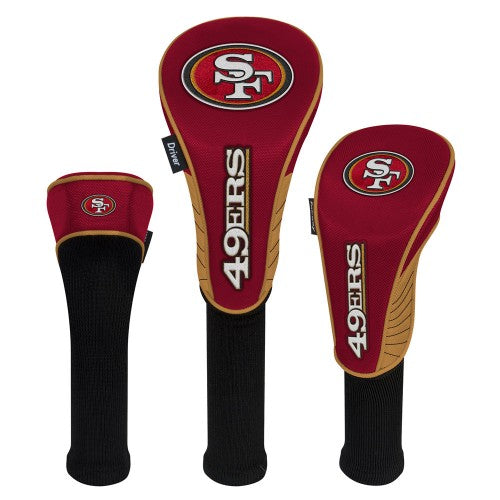 San Francisco 49ers Headcovers - Set of 3 -  Driver, Fairway, Hybrid