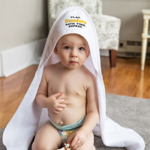 ALL PRO HOODED BABY TOWEL- Pittsburgh Steelers