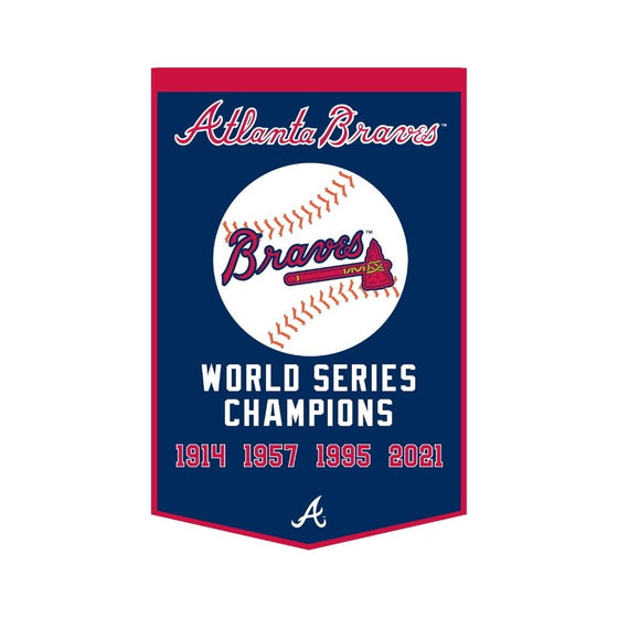2021 World Series Atlanta Braves Dynasty Banner - 757 Sports Collectibles