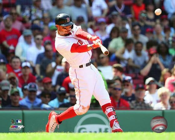 Boston Red Sox Mookie Betts 8x10 Photo Action Spotlight Ball