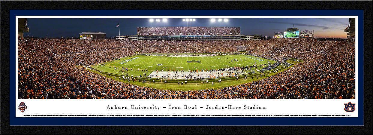 Auburn University Football - 50 Yard Line - Twilight - Select Frame - 757 Sports Collectibles