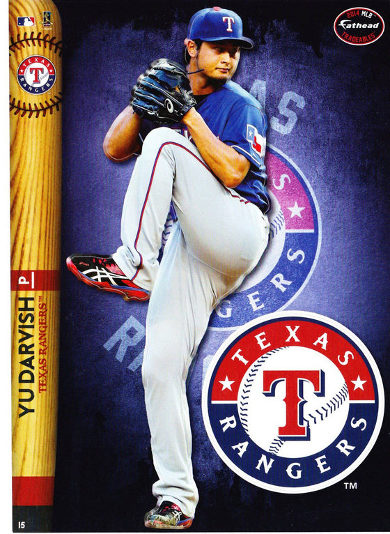 MLB Texas Rangers Yu Darvish Fathead Tradeable Decal Sticker 5x7 - 757 Sports Collectibles