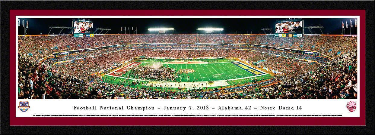 BCS 2013 Football Champions - Alabama - Select Frame - 757 Sports Collectibles