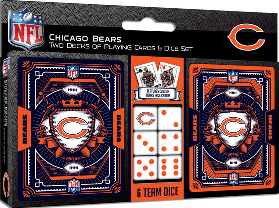 NFL Chicago Bears 2-Pack Playing cards & Dice set