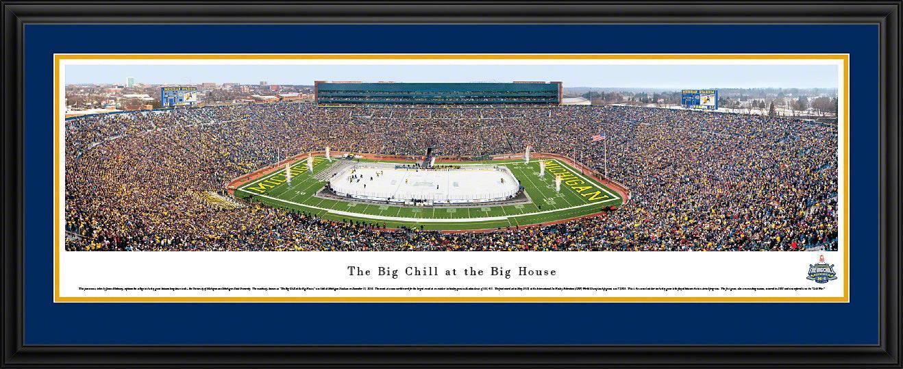The Big Chill At The Big House Hockey - Michigan Deluxe Frame - 757 Sports Collectibles